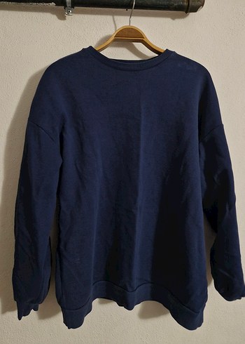 Kadın Lacivert Bisiklet Yaka Sweatshirt - Görsel 2