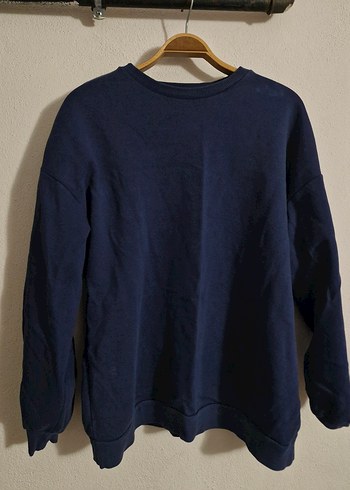 Kadın Lacivert Bisiklet Yaka Sweatshirt - Görsel 3