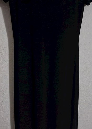 Kadın Siyah Kısa Kollu Uzun Elbise - Görsel 5