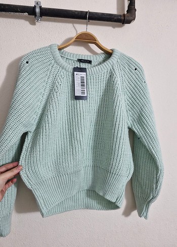 Pastel Renkli Örgü Kadın Kazak - Görsel 3