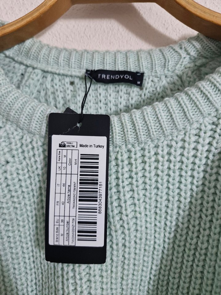 Pastel Renkli Örgü Kadın Kazak - Görsel 5