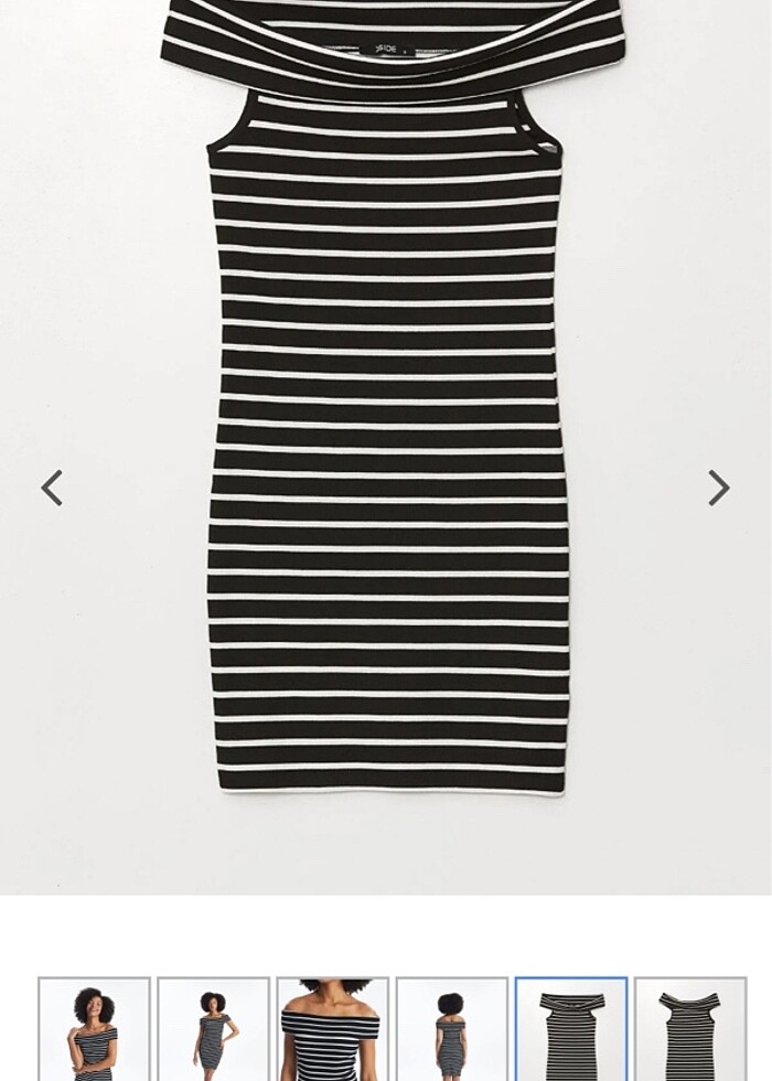 Madonna yaka elbise - Görsel 3