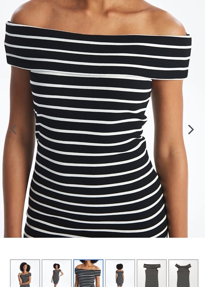 Madonna yaka elbise - Görsel 2