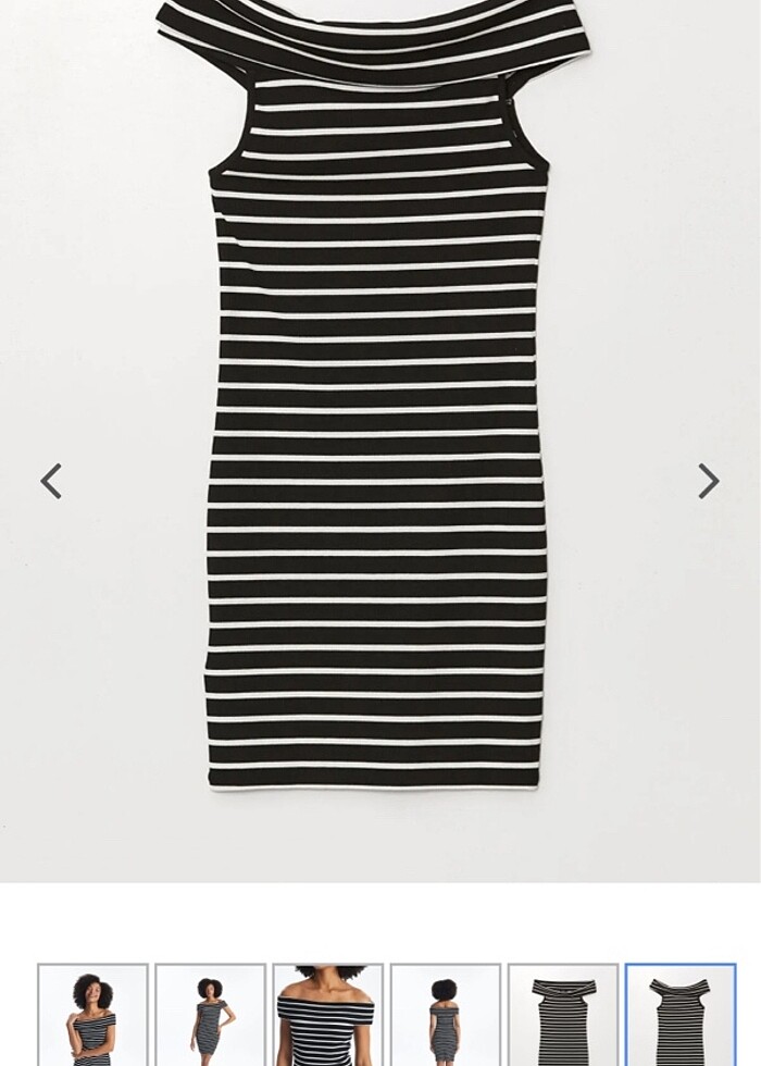 Madonna yaka elbise - Görsel 4