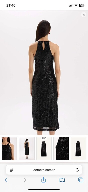 Siyah payetli abiye - Görsel 3