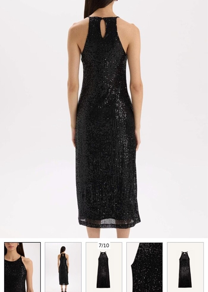 Siyah payetli abiye - Görsel 3