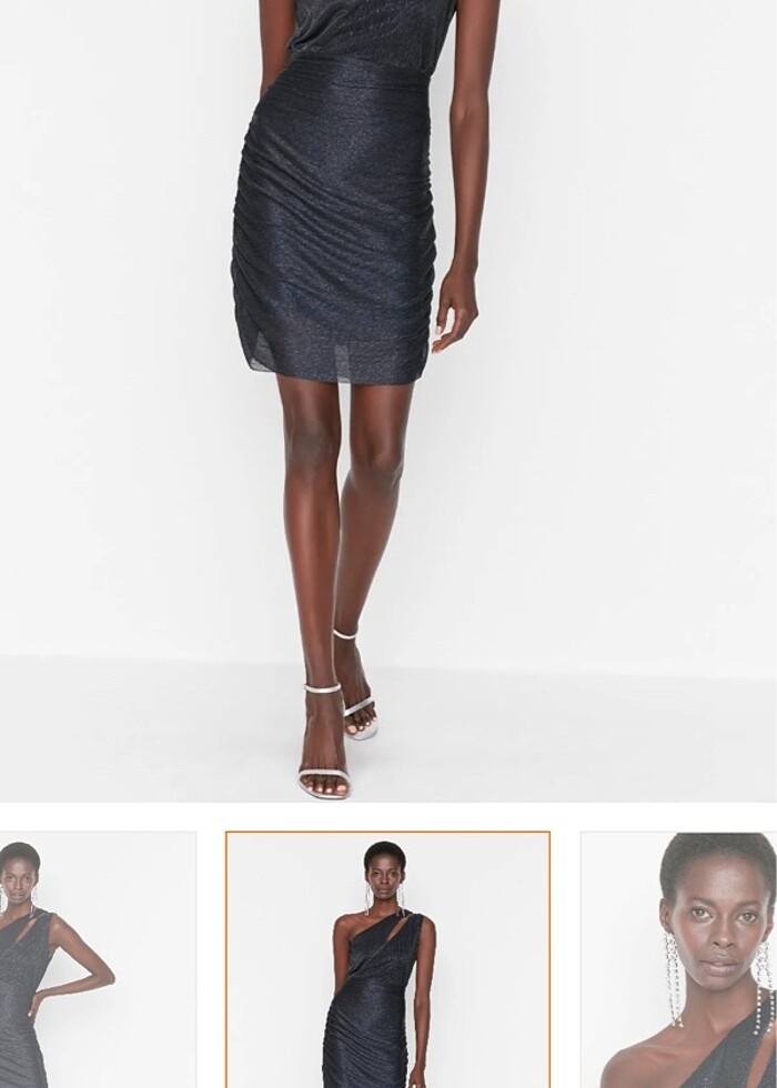 Lacivert mini abiye - Görsel 2