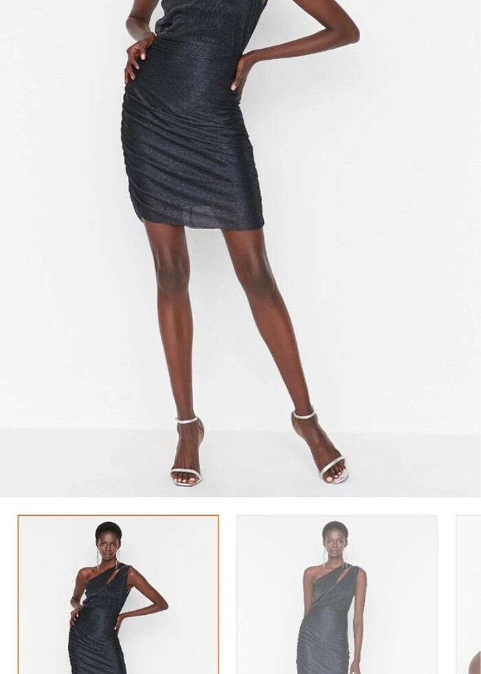 Lacivert mini abiye - Görsel 3