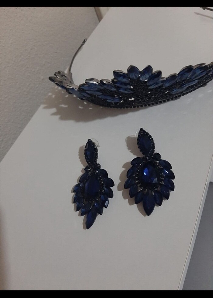 Nişan tacı ve küpesi - Görsel 2