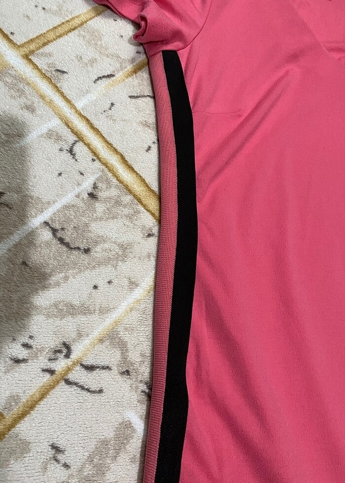 pembe triko elbise - Görsel 2