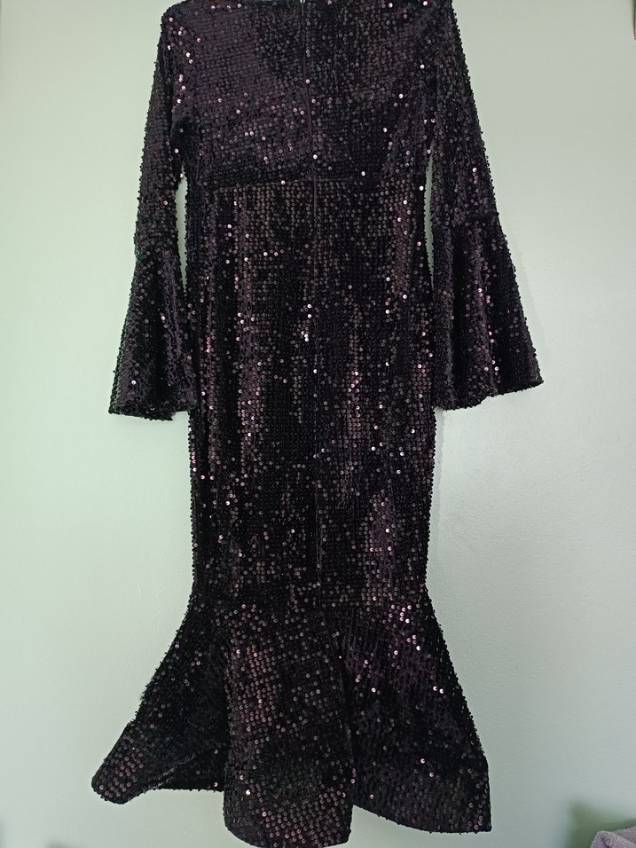 Siyah Balık Model Abiye Elbise - Görsel 2