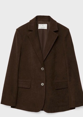 Kahverengi Süet Kadın Blazer Ceket - Görsel 2