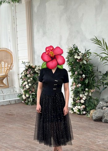 Ekol Ekol Siyah Düğmeli Gotik Uzun Elbise