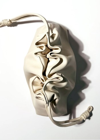 Patrick Ta Beyaz Deri Makyaj Çantası - Görsel 2