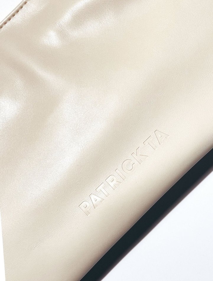 Patrick Ta Beyaz Deri Makyaj Çantası - Görsel 3