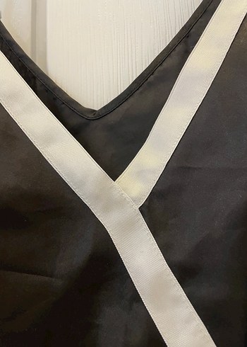 Siyah V Yaka gecelik - Görsel 4