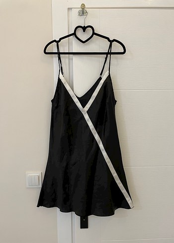 Siyah V Yaka gecelik - Görsel 2