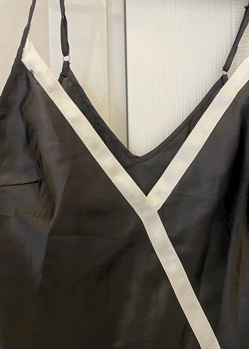 Siyah V Yaka gecelik - Görsel 3