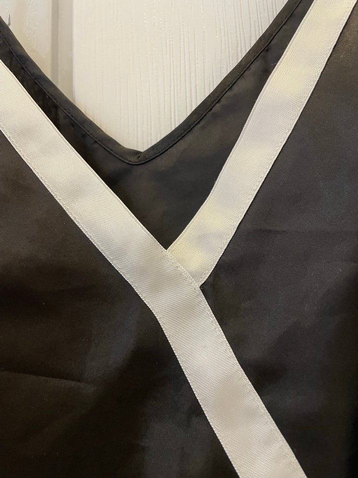 Siyah V Yaka gecelik - Görsel 4