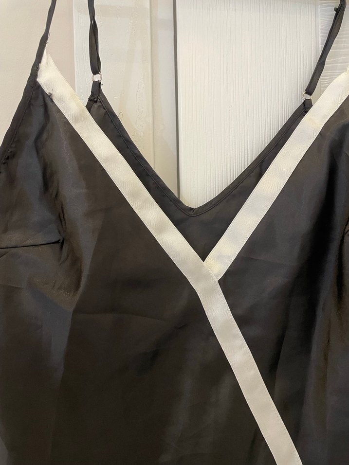 Siyah V Yaka gecelik - Görsel 3