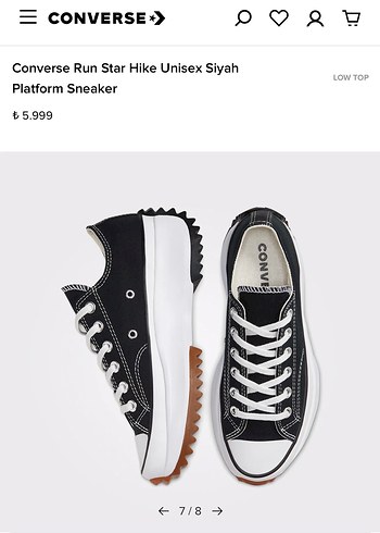 Converse Run Star Hike Unisex Siyah Platform Sneaker - Görsel 5