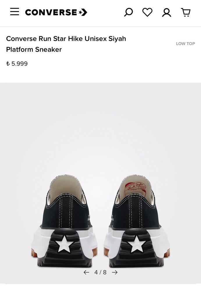 Converse Run Star Hike Unisex Siyah Platform Sneaker - Görsel 4