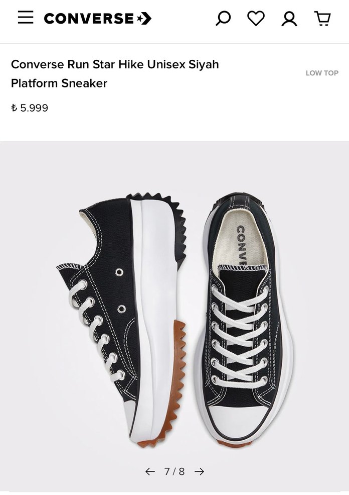 Converse Run Star Hike Unisex Siyah Platform Sneaker - Görsel 5