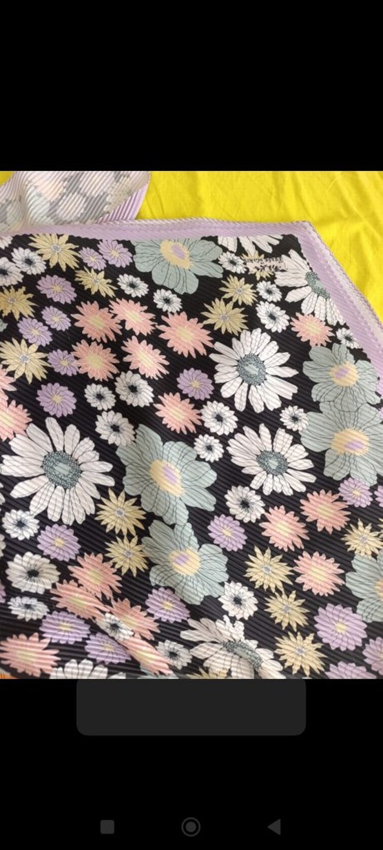 Çiçek Desenli Pileli Bohem Kadın Fuları - Görsel 2