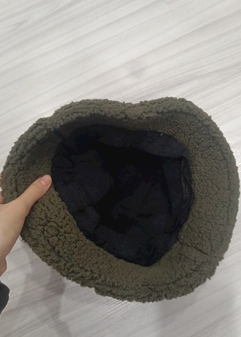 yeşil Kürklü Kadın Şapka - Görsel 2
