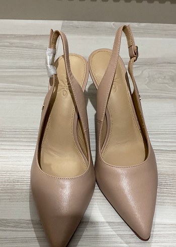 36 Beden Bej Stiletto Topuklu Klasik Kadın Ayakkabı