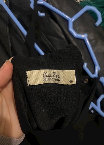 Kadın Siyah Midi Tulum V Yaka - Görsel 2