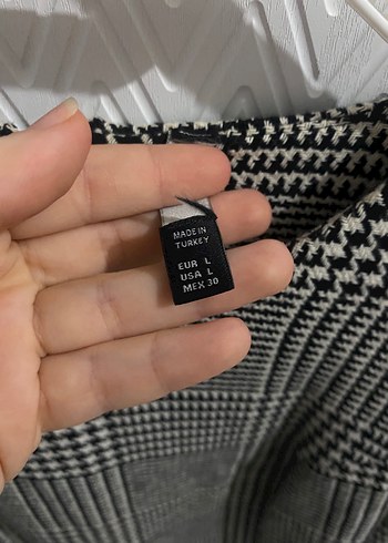 Gri Kareli Midi Elbise Uzun Kollu - Görsel 2