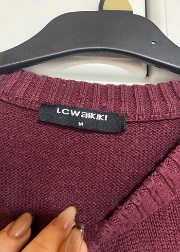 Bordo Erkek Örgü Yün Kazak - Görsel 2