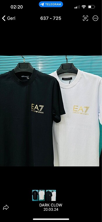 EA7 gold sırt baskılı T-shirt