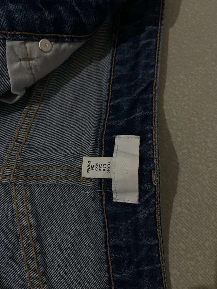 HM koyu mavi denim şort - Görsel 2