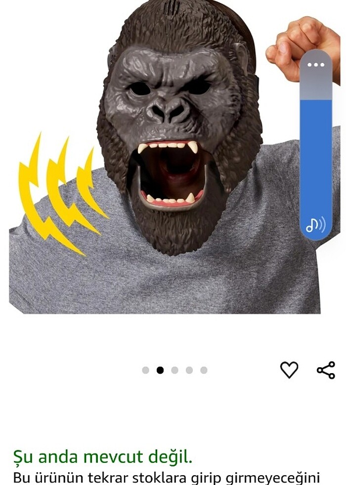 Goril sesli maske - Görsel 2