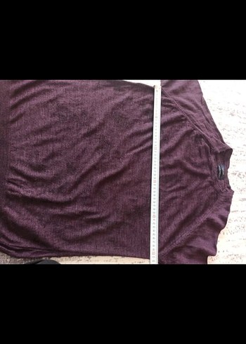 Mor Uzun Kollu Erkek Keten Triko Kazak - Görsel 3