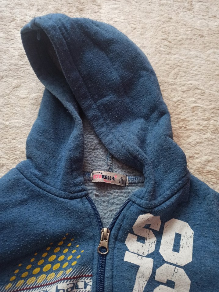 Mavi Fermuarlı Erkek Sweatshirt - Görsel 3