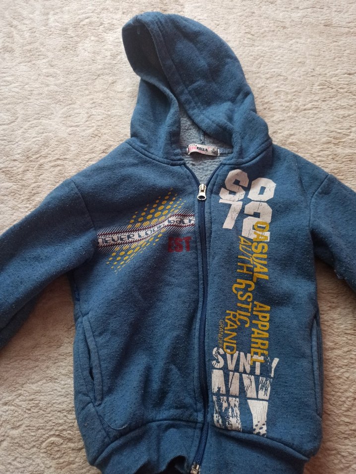 Mavi Fermuarlı Erkek Sweatshirt - Görsel 2