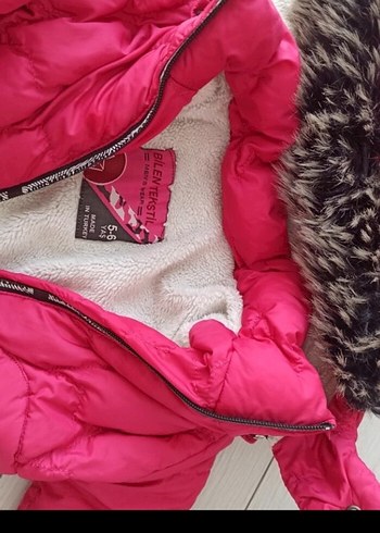 kız çocuk pembe mont - Görsel 4