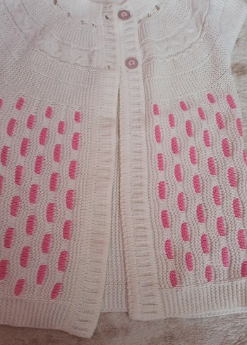 Kız Çocuk Triko Kolsuz Hırka - Görsel 2