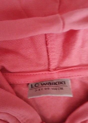 Kız Çocuk Pembe Kapüşonlu Fermuarlı Sweatshirt - Görsel 2