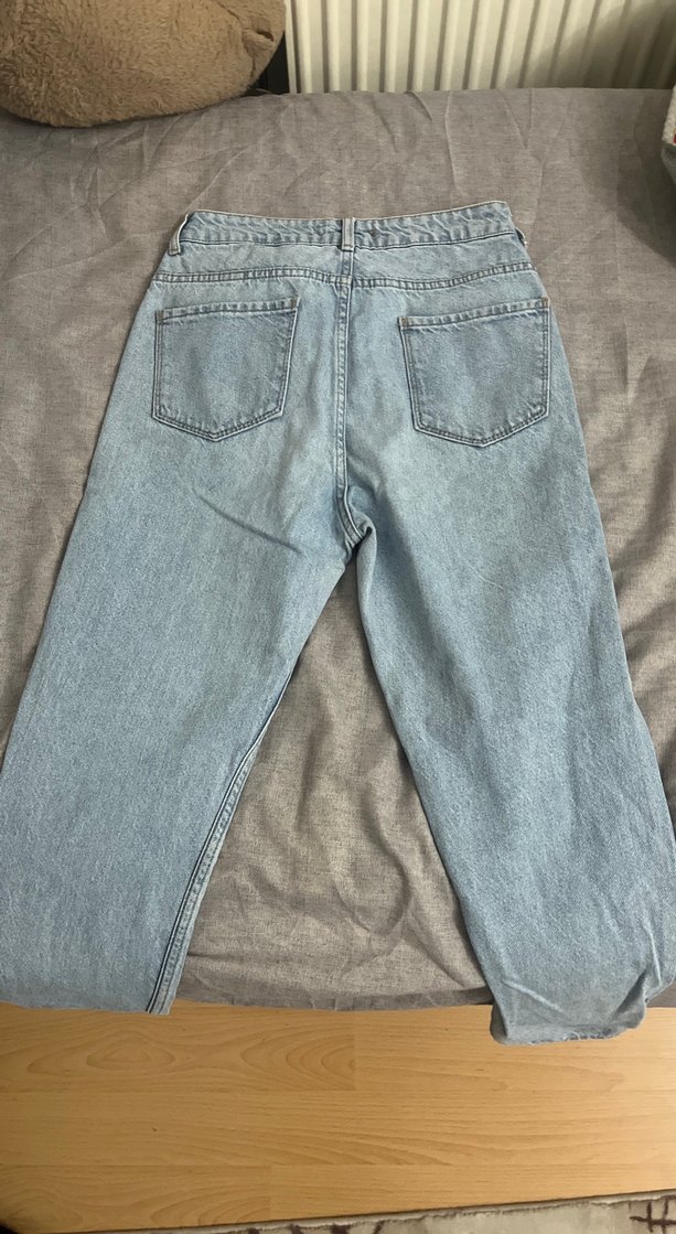 Mavi Baskılı Rahat Kesim Kadın Kot Pantolon - Görsel 2