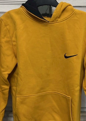 Sarı Kapüşonlu Kadın Sweatshirt - Görsel 3