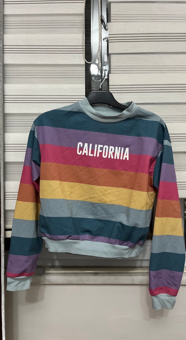 Çok Renkli Uzun Kollu Kadın Sweatshirt - Görsel 3