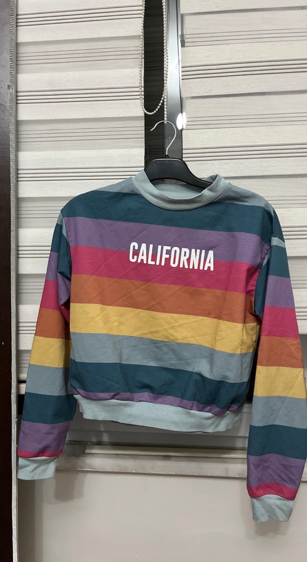 Çok Renkli Uzun Kollu Kadın Sweatshirt - Görsel 2