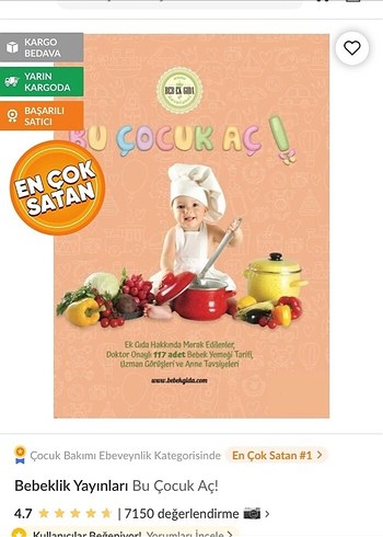 Bebeklik Yayınları Bu Çocuk Aç! Kitabı