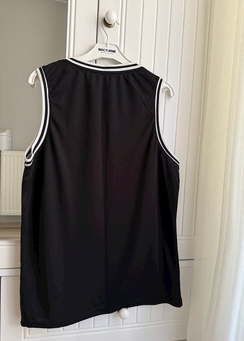 Siyah Baskılı Erkek Kolsuz Spor Jersey - Görsel 2