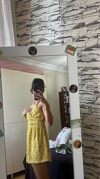 xs Beden sarı Renk Koton Şortlu Tulum