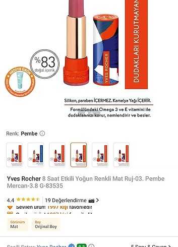 Yves Rocher Mat ruj